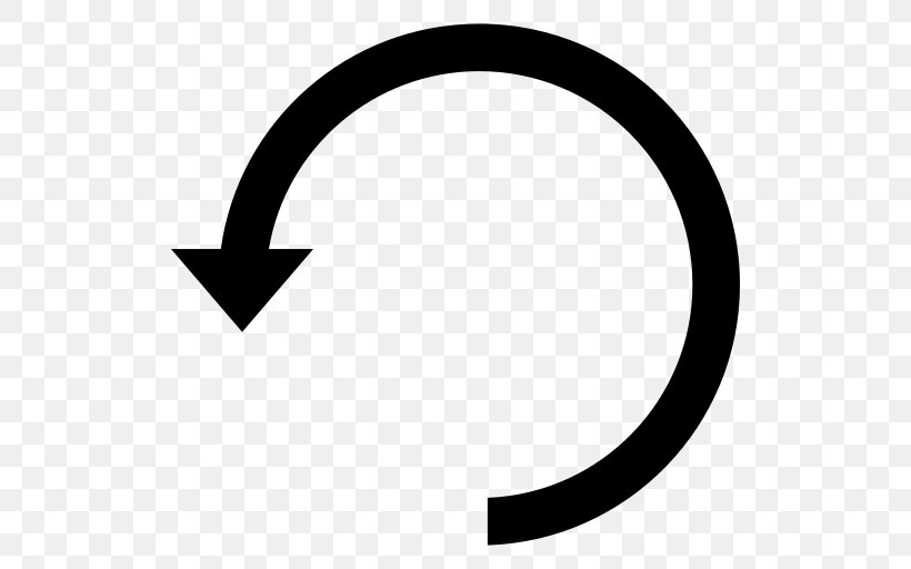 Clockwise Arrow Rotation, PNG, 512x512px, Clockwise, Area, Black, Black And White, Brand Download Free