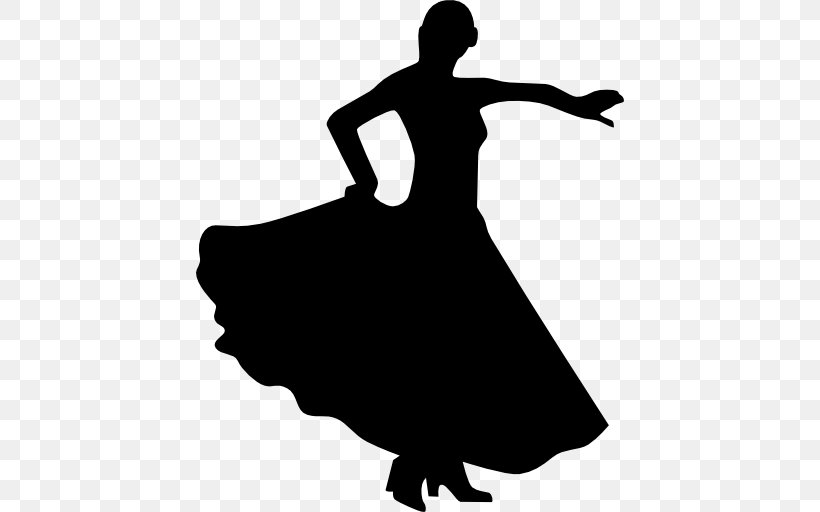 Flamenco Ballet Dancer Silhouette, PNG, 512x512px, Watercolor, Cartoon, Flower, Frame, Heart Download Free