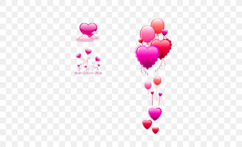 Balloon Valentine's Day Clip Art, PNG, 500x500px, Balloon, Heart, Hot Air Balloon, Love, Magenta Download Free