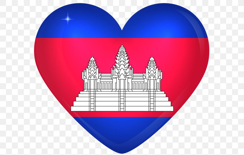 Flag Of Cambodia Japanese Occupation Of Cambodia Khmer Empire, PNG, 600x522px, Watercolor, Cartoon, Flower, Frame, Heart Download Free