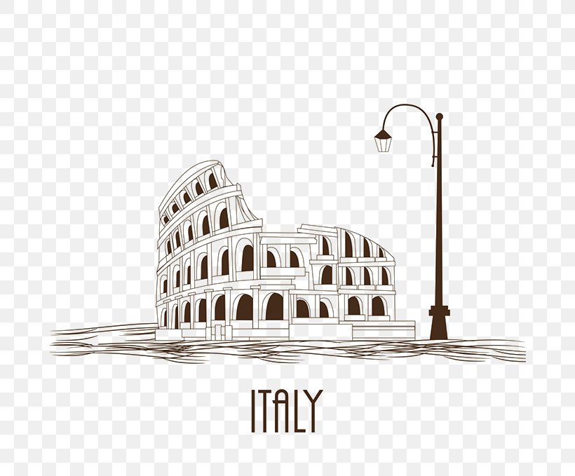 Colosseum Illustration, PNG, 680x679px, Colosseum, Architecture, Black And White, Brand, Coreldraw Download Free