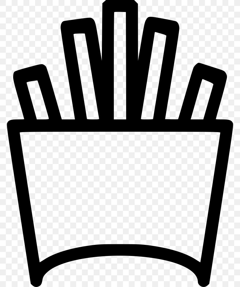 French Fries Fast Food Junk Food Hamburger Taco, PNG, 774x980px, French Fries, Area, Black And White, Brand, Cooking Download Free