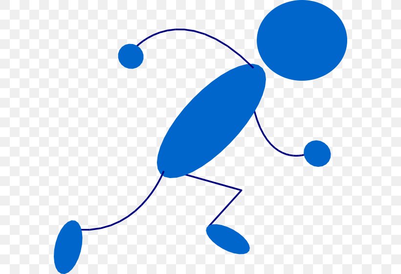 Stick Figure Running Clip Art, PNG, 600x560px, Stick Figure, Animation, Area, Blue, Drawing Download Free