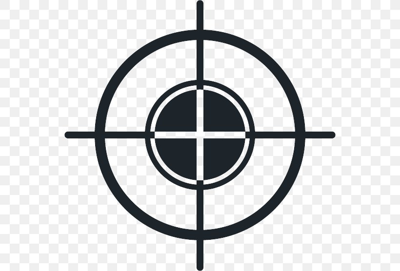 Vector Graphics Royalty-free Sight Reticle Illustration, PNG, 556x556px, Royaltyfree, Area, Black And White, Firearm, Gun Download Free
