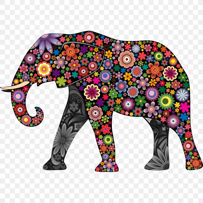Elephant Wall Decal Colorful Animals Sticker, PNG, 1181x1181px, Elephant, African Elephant, Animal, Art, Child Download Free
