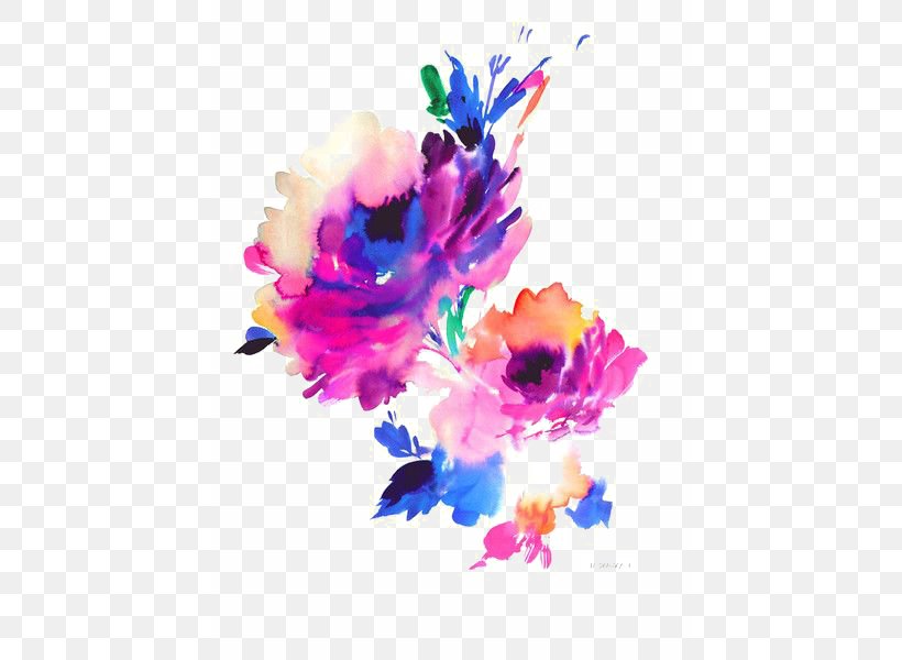Flower Watercolor Painting Rose, PNG, 436x600px, Flower, Art, Color, Cut Flowers, Drawing Download Free