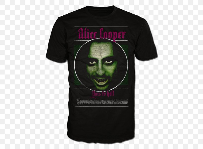 Alice Cooper Goes To Hell T-shirt Trashes The World Green, PNG, 600x600px, Alice Cooper, Active Shirt, Brand, Green, Shirt Download Free