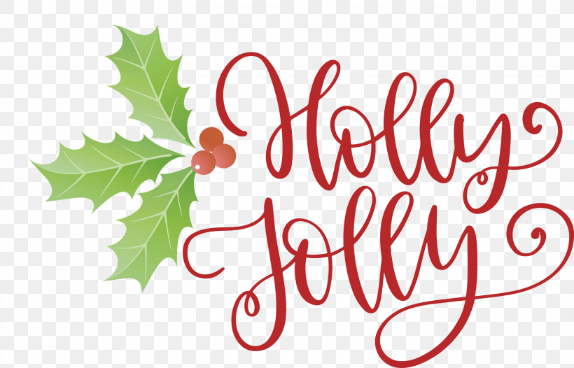 Holly Jolly Christmas, PNG, 2999x1927px, Holly Jolly, Biology, Calligraphy, Christmas, Fruit Download Free