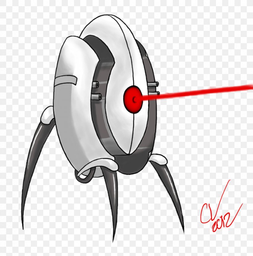 Portal 2 Turret Drawing Cartoon, PNG, 888x899px, Watercolor, Cartoon, Flower, Frame, Heart Download Free