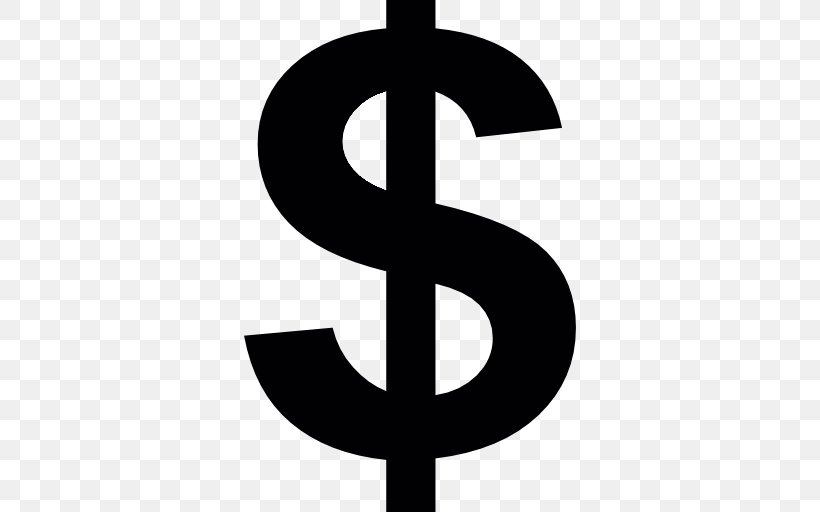 Dollar Sign United States Dollar Currency Symbol, PNG, 512x512px, Dollar Sign, Australian Dollar, Black And White, Coin, Currency Download Free