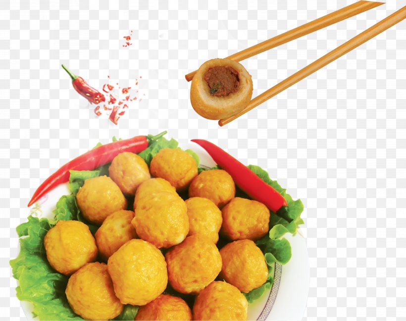 Fish Ball Chicken Nugget Chicken Balls Hot Pot Meatball, PNG, 4582x3625px, Fish Ball, Arancini, Asian Food, Capsicum Annuum, Chicken Balls Download Free