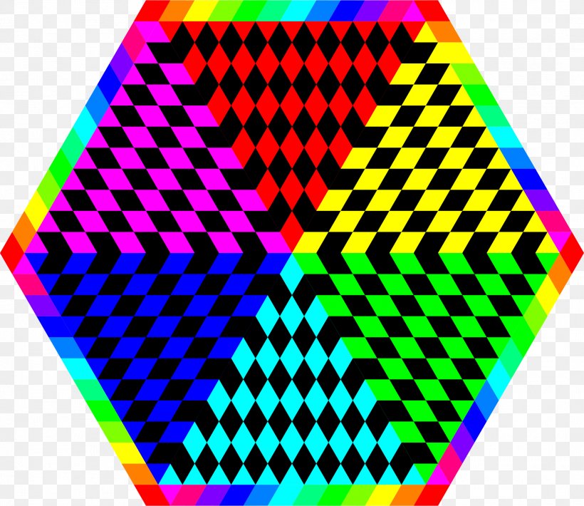 Hexagon Rainbow Color Regelmatige Zeshoek Clip Art, PNG, 2118x1836px, Hexagon, Area, Chessboard, Color, Geometric Shape Download Free