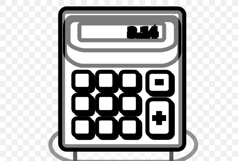 Calculator Clip Art, PNG, 555x555px, Calculator, Area, Black And White, Brand, Communication Download Free