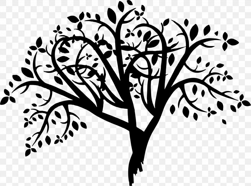 Tree Silhouette Clip Art, PNG, 2261x1682px, Tree, Art, Artwork, Black And White, Branch Download Free