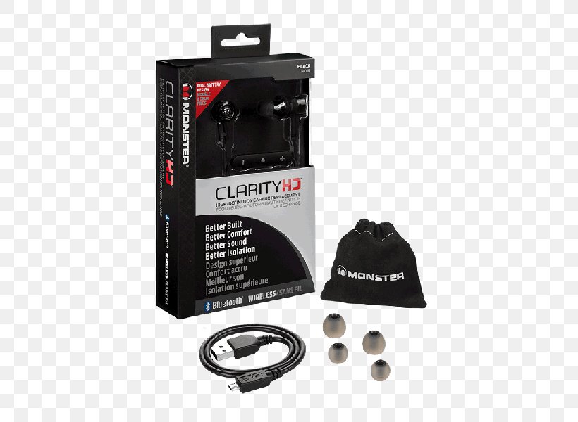 Headphones Monster ClarityHD In-Ear Écouteur Wireless Monster Cable, PNG, 600x600px, Headphones, Apple Earbuds, Audio, Audio Equipment, Bluetooth Download Free