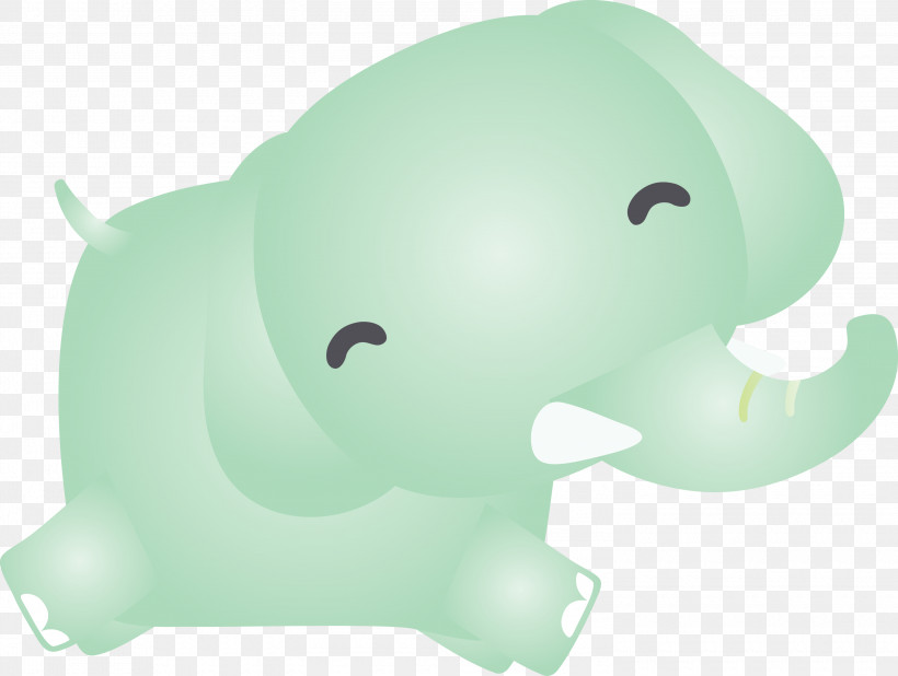 Elephant, PNG, 3000x2263px, Green, Animal Figure, Elephant, Snout Download Free