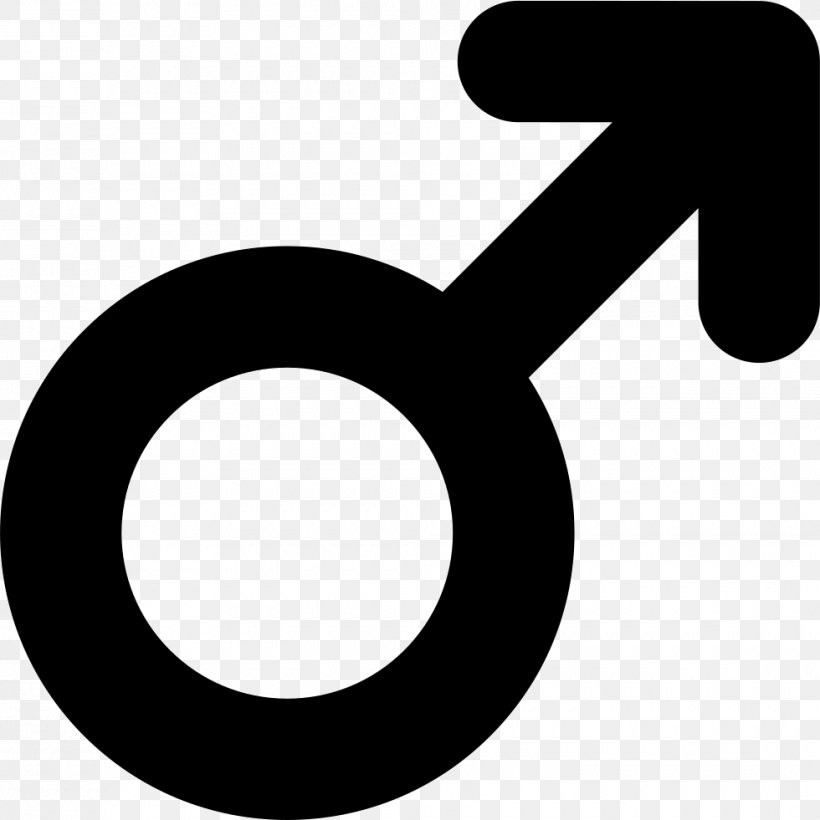 Gender Symbol Male, PNG, 980x981px, Gender Symbol, Black And White, Icon Design, Male, Sign Download Free