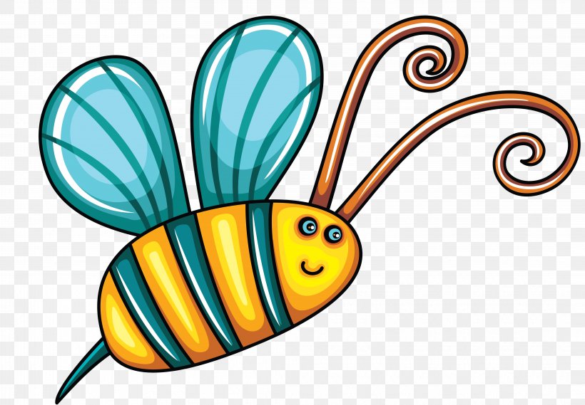 Bee Insect Clip Art, PNG, 4265x2964px, Bee, Artwork, Brush Footed Butterfly, Butterfly, Cartoon Download Free