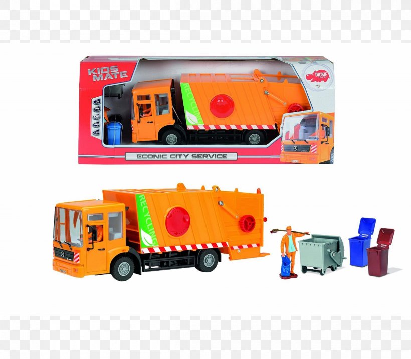 Car Garbage Truck Toy Mercedes-Benz Econic Simba Dickie Group, PNG, 1200x1050px, Car, Campervans, Discounts And Allowances, Dump Truck, Garbage Truck Download Free