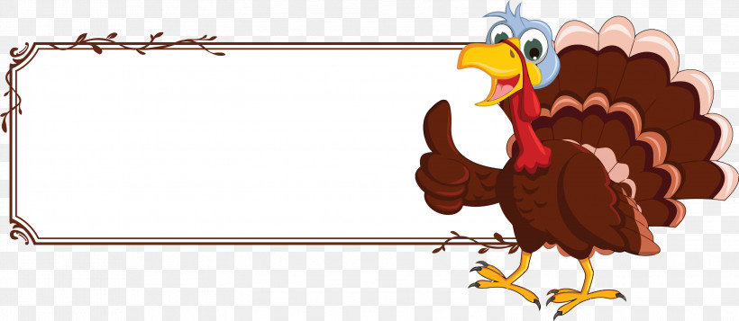 Thanksgiving Turkey Banner Thanksgiving Banner, PNG, 2999x1308px, Thanksgiving Banner, Cartoon, Health, Landfowl, Medicine Download Free