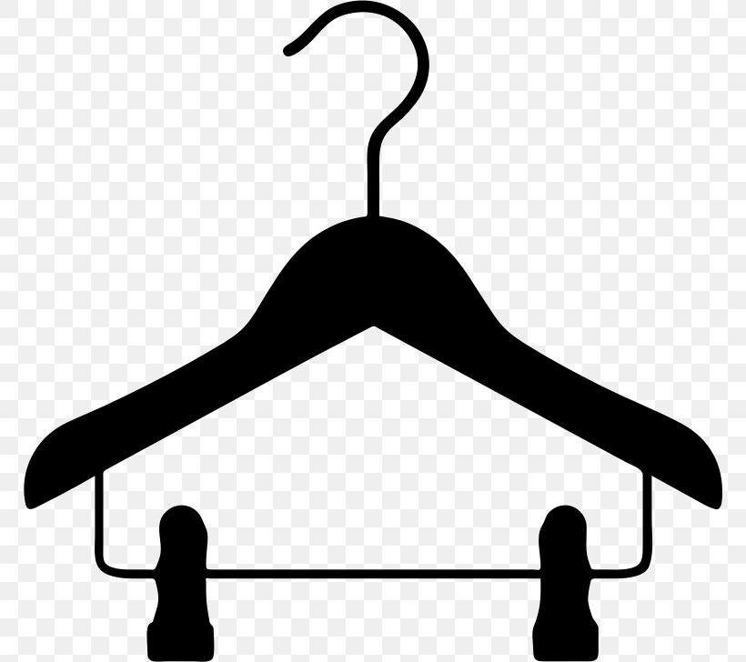 Clothes Hanger Clothing Clip Art, PNG, 768x728px, Clothes Hanger, Artwork, Black And White, Closet, Clothes Line Download Free