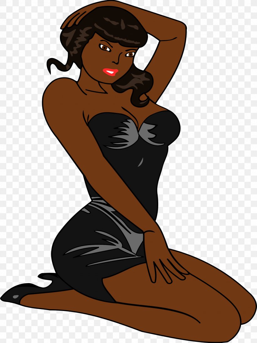 Dark Skin Little Black Dress Black Hair Human Skin Clip Art, PNG, 1798x2400px, Watercolor, Cartoon, Flower, Frame, Heart Download Free