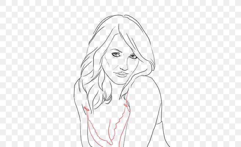 Line Art Drawing Fashion Illustration Sketch, PNG, 500x500px, Watercolor, Cartoon, Flower, Frame, Heart Download Free
