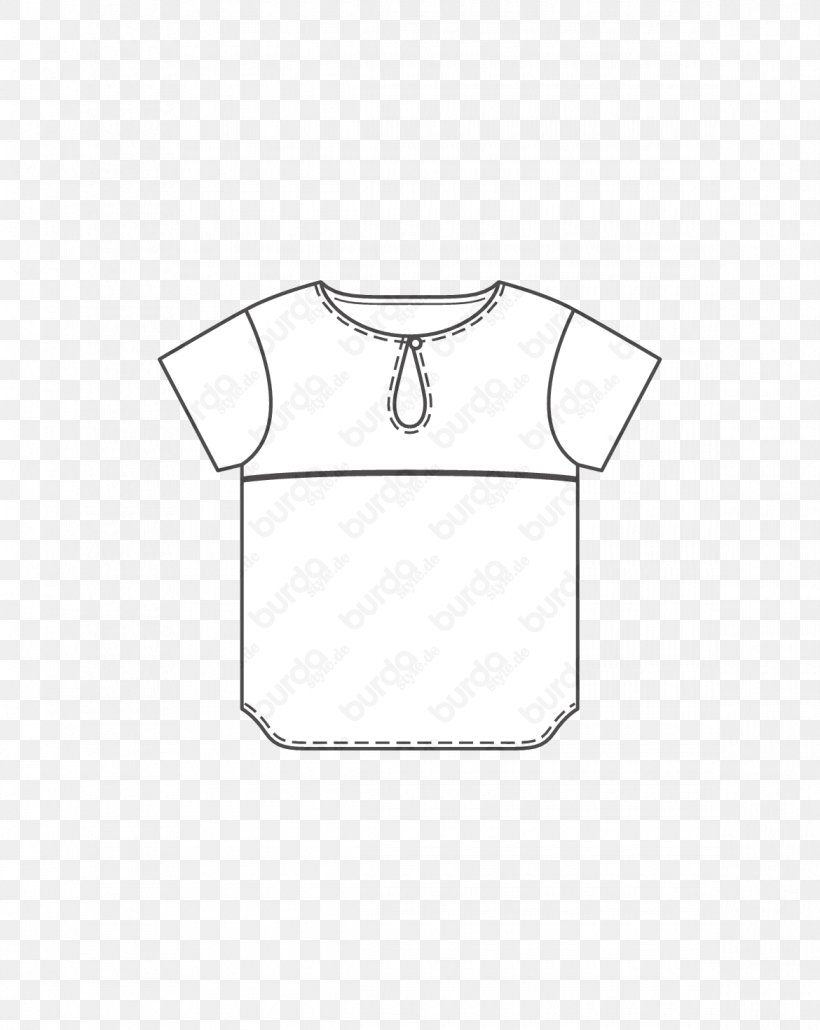 T-shirt Burda Style Pattern Fashion Clothing, PNG, 1170x1470px, Tshirt, Black, Black And White, Blouse, Brand Download Free