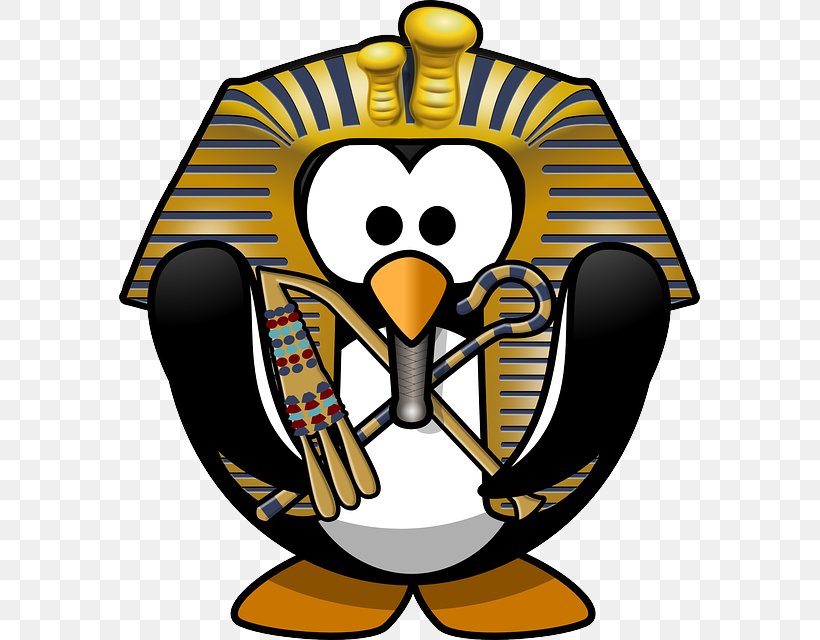 Ancient Egypt Tutankhamun's Mask Penguin Clip Art, PNG, 581x640px, Ancient Egypt, Artwork, Beak, Drawing, Egyptian Download Free
