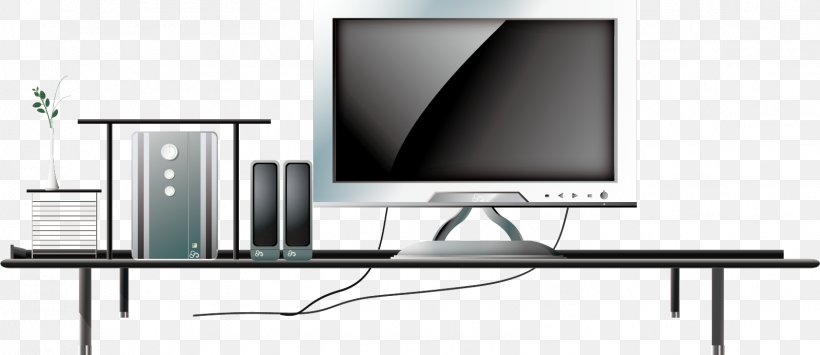 Computer Monitor Television Cartoon, PNG, 1569x680px, Computer Monitor, Cartoon, Computer, Computer Monitor Accessory, Desk Download Free