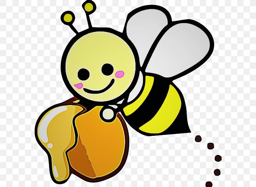 Bumblebee, PNG, 600x600px, Cartoon, Bee, Bumblebee, Happy, Honeybee Download Free