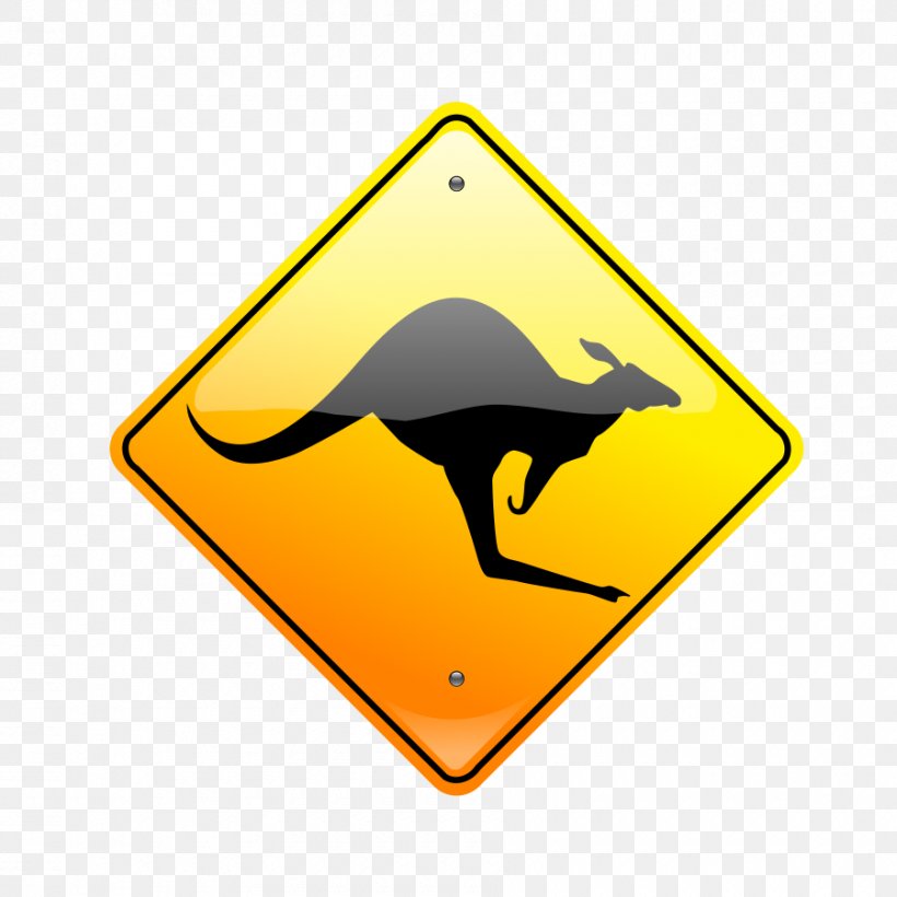 Kangaroo Warning Sign Royalty-free Clip Art, PNG, 900x900px, Kangaroo, Area, Boxing Kangaroo, Brand, Logo Download Free