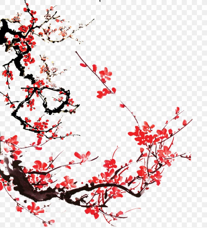 Plum Blossom, PNG, 1000x1100px, Plum Blossom, Area, Art, Branch, Cdr Download Free