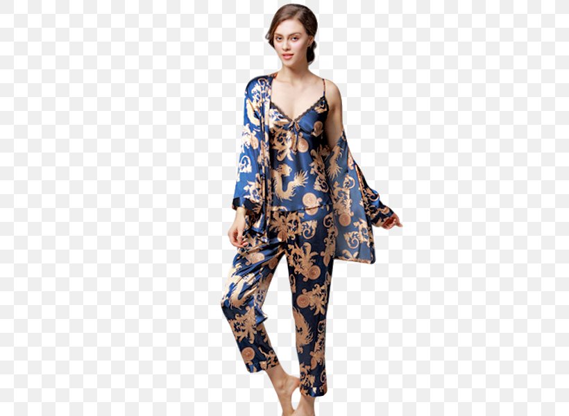 Robe Pajamas Nightwear Nightgown Satin, PNG, 600x600px, Watercolor, Cartoon, Flower, Frame, Heart Download Free