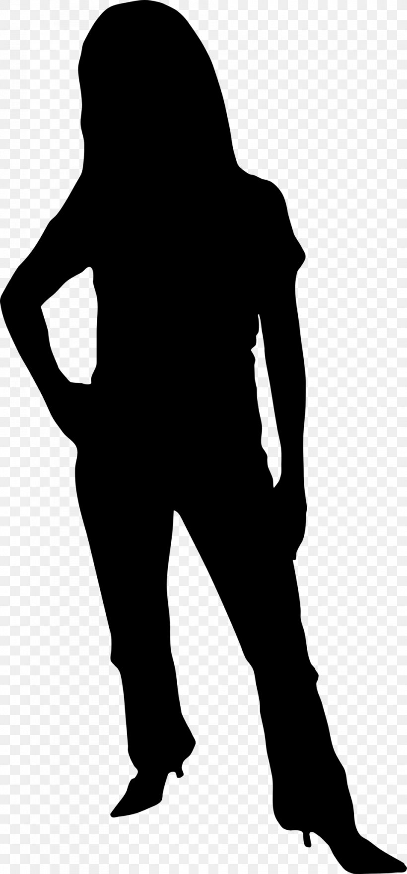 Silhouette Woman Clip Art, PNG, 958x2057px, Silhouette, Art, Black, Black And White, Drawing Download Free