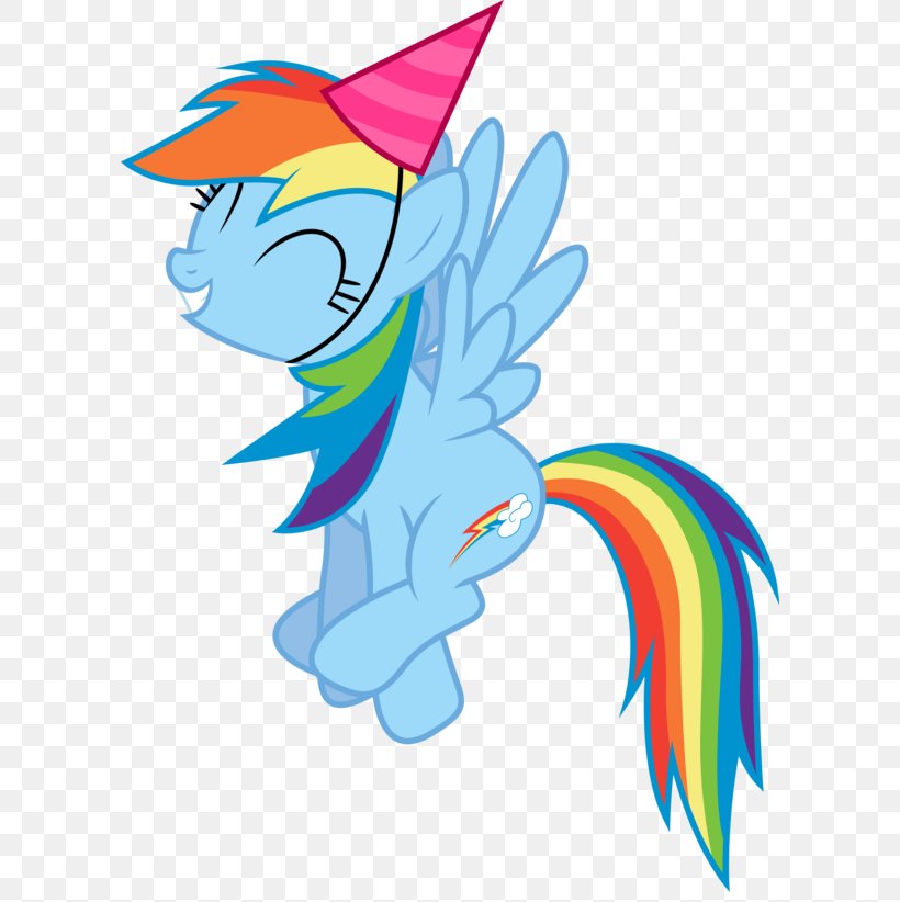 Rainbow Dash Rarity Party Hat Birthday Clip Art, PNG, 600x822px, Rainbow Dash, Art, Artwork, Beak, Birthday Download Free