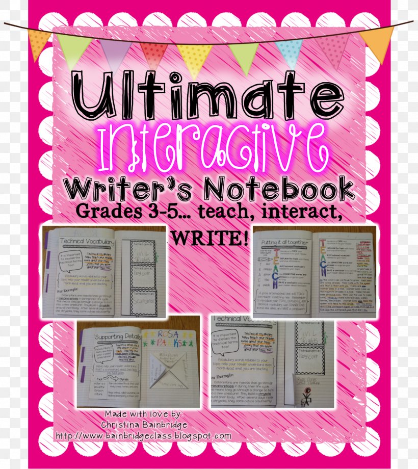 Notebook Writing TeachersPayTeachers Reading, PNG, 1425x1600px, Notebook, Banner, Book, Grading In Education, Idea Download Free