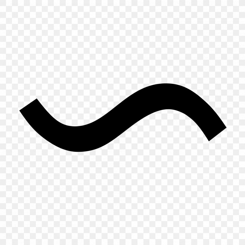 Wave Dash Tilde Unicode Shift JIS, PNG, 2000x2000px, Wave Dash, Black, Black And White, Bookmark, Character Encoding Download Free