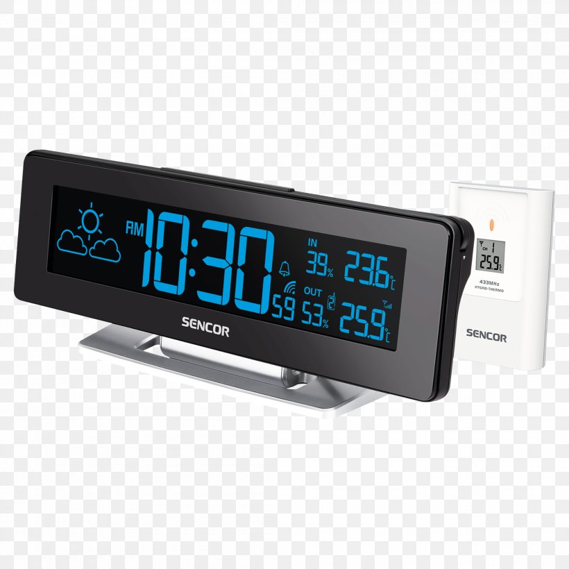 Weather Station Sensor Meteorology Sencor, PNG, 2100x2100px, Weather Station, Alarm Clock, Alzacz, Color, Display Device Download Free