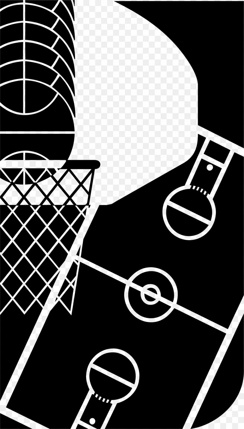 Basketball Court Half Court Graphic Design, PNG, 1135x1994px, Basketball, Audio, Basketball Court, Black, Black And White Download Free