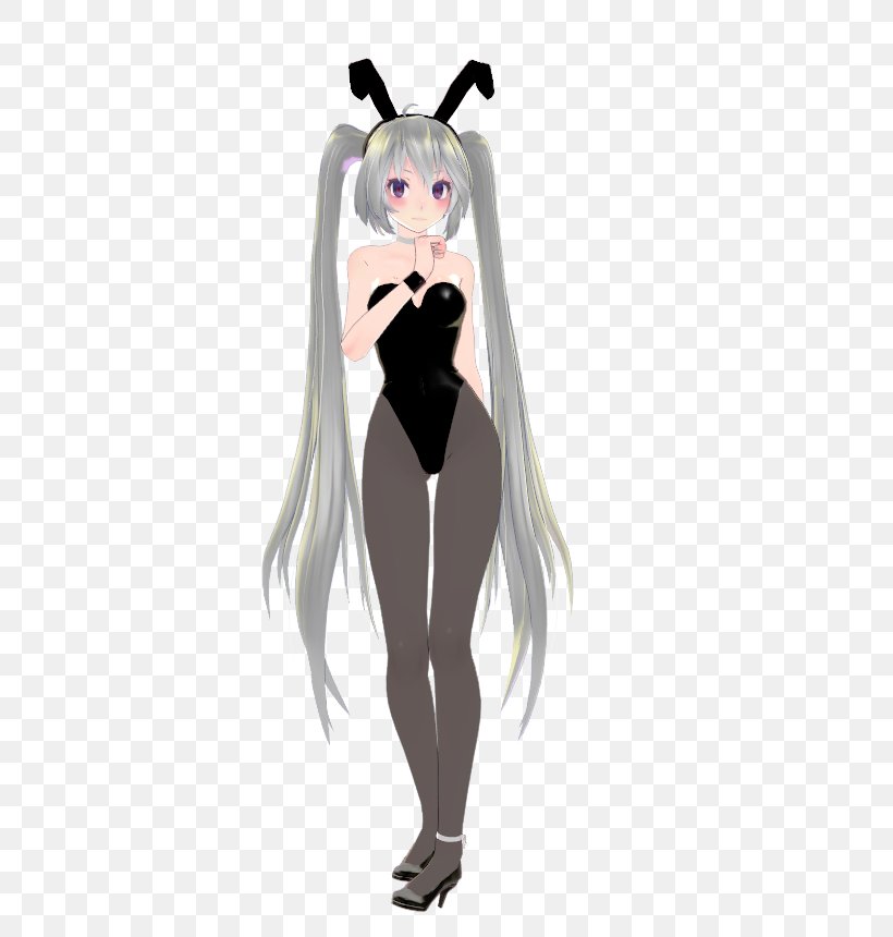 Hatsune Miku MikuMikuDance Vocaloid Rabbit Character, PNG, 640x860px, Watercolor, Cartoon, Flower, Frame, Heart Download Free