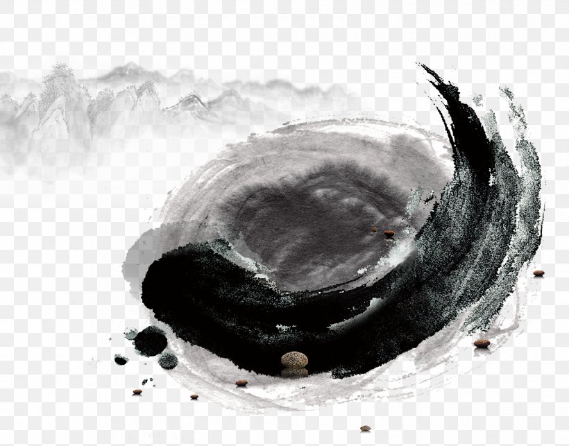 Ink Wash Painting Ink Brush, PNG, 1700x1335px, Ink Wash Painting, Advertising, Art, Black And White, Ink Download Free