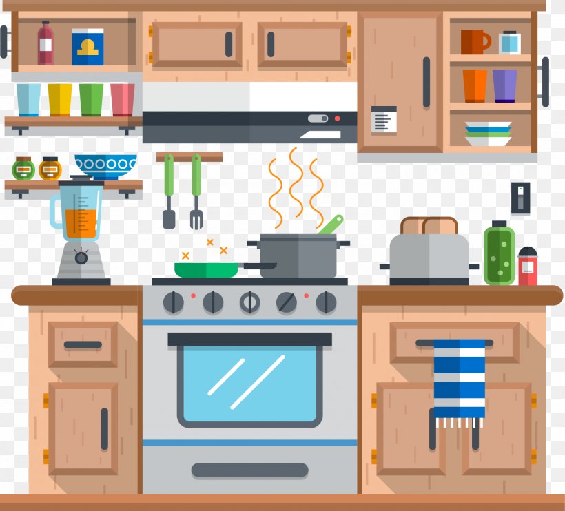 Kitchen Download Cartoon, PNG, 1495x1354px, Kitchen, Art, Bowl