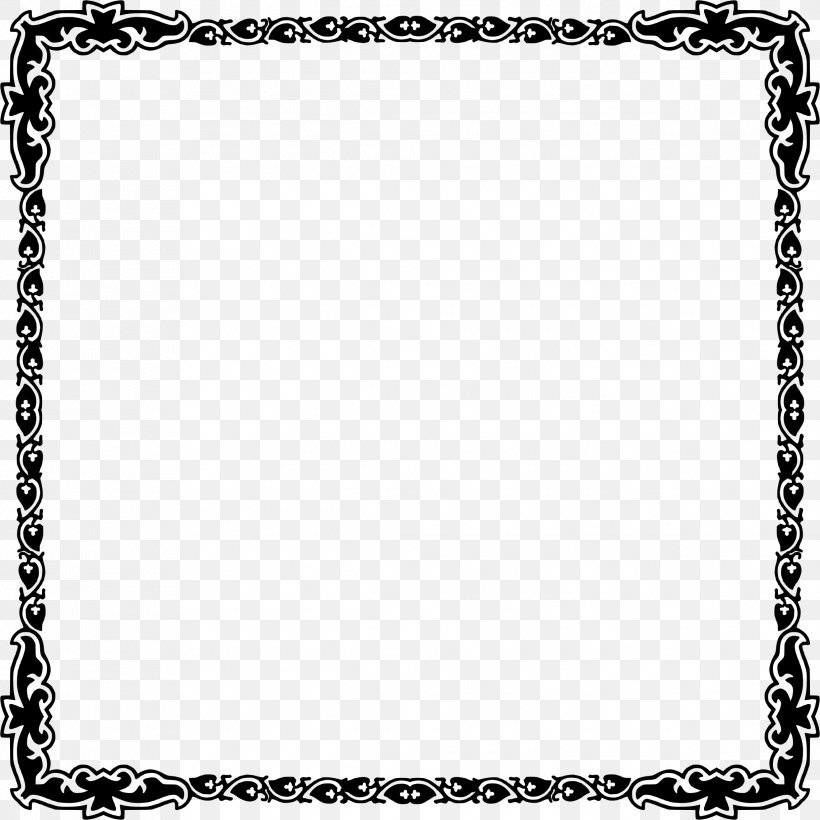 Borders And Frames Picture Frames Ornament Clip Art, PNG, 2284x2284px, Borders And Frames, Area, Black, Black And White, Body Jewelry Download Free