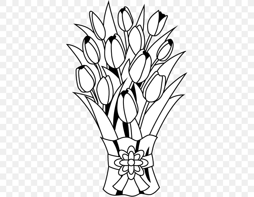 Flower Bouquet Floral Design Clip Art, PNG, 394x636px, Flower Bouquet, Black, Black And White, Branch, Drawing Download Free