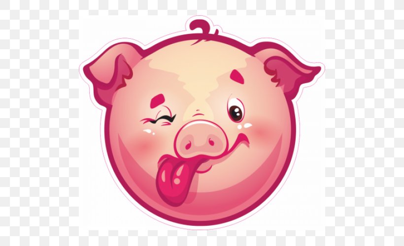 Smiley Emoticon Domestic Pig Clip Art, PNG, 500x500px, Smiley, Domestic Pig, Emoticon, Face, Funda Bv Download Free