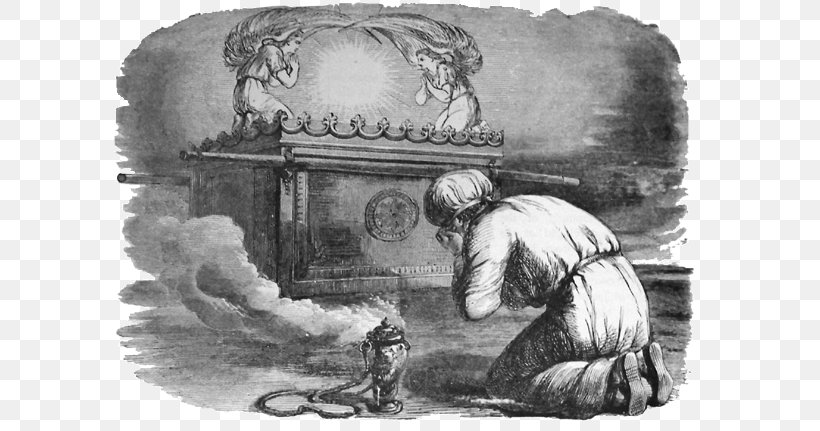 Bible Mercy Seat Ark Of The Covenant Cherub Tabernacle, PNG, 600x431px, Bible, Ark Of The Covenant, Art, Artwork, Black And White Download Free