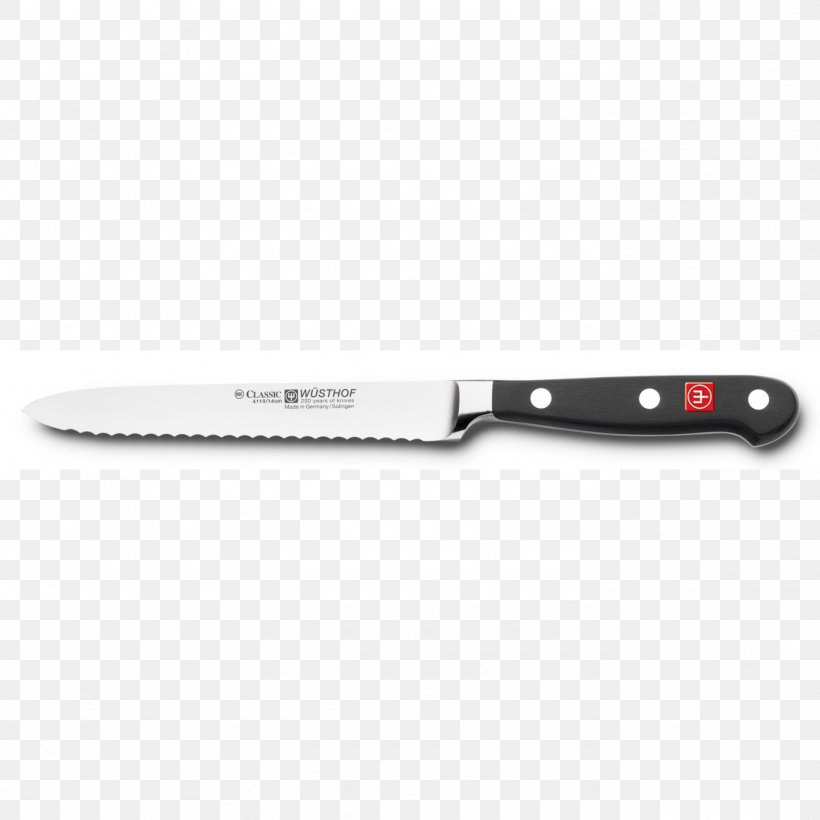 Chef's Knife Wüsthof Tomato Knife Serrated Blade, PNG, 1383x1383px, Knife, Blade, Boning Knife, Cold Weapon, Cutlery Download Free
