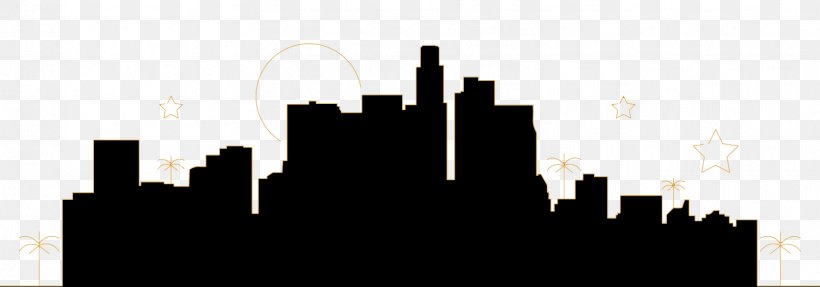 Hollywood Skyline Silhouette, PNG, 1607x563px, Hollywood, Art, City, Cityscape, Drawing Download Free