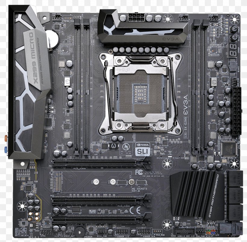 Intel X299 LGA 2066 Graphics Cards & Video Adapters MicroATX, PNG, 1000x983px, Intel X299, Atx, Central Processing Unit, Computer Accessory, Computer Component Download Free